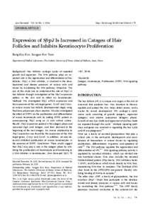Expression Pattern and Its Role of Sfrp2 in Hair Follicles  Ann Dermatol Vol. 26, No. 1, 2014