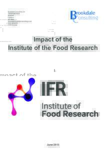 Impact of the Institute of Food Research