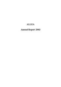 ALLEA Annual Report 2003