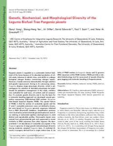 Journal of Plant Genome Sciences - ISSN[removed]Published By Atlas Publishing, LP (www.atlas-publishing.org)  Journal of Plant Genome Sciences 1 (3): 54–67, 2012 doi: [removed]jpgs[removed]Genetic, Biochemical, an
