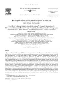 ARTICLE IN PRESS  Continental Shelf Research–1671 Eutrophication and some European waters of restricted exchange