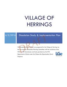 VILLAGE OF HERRINGSDissolution Study & Implementation Plan