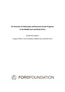 An	Overview	of	Fellowships	and	Research	Grants	Programs	 in	the	Middle	East	and	North	Africa 