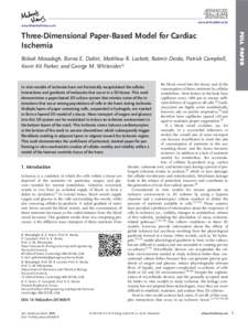 ThreeDimensional PaperBased Model for Cardiac Ischemia