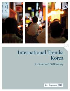 International Trends: Korea An Asan and GMF survey Key Findings 2012