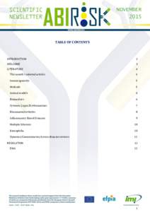 NOVEMBER 2015 TABLE OF CONTENTS  INTRODUCTION