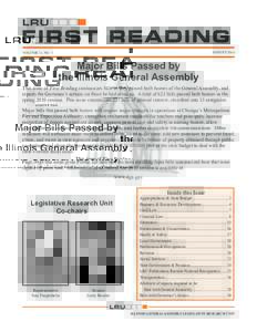 August[removed]Volume 24, No. 1 Major Bills Passed by the Illinois General Assembly