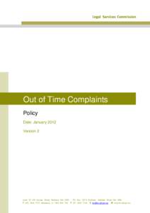 Out of time complaints policy