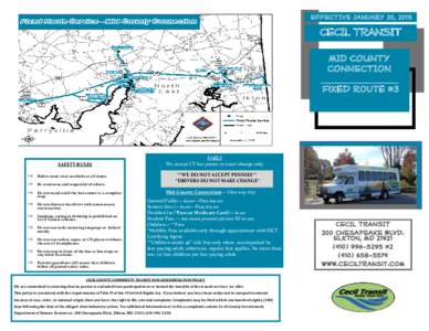 EFFECTIVE January 20, 2015  CECIL TRANSIT MID COUNTY CONNECTION Fixed Route #3
