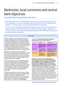 Topical articles Banknotes, local currencies and central bank objectives  317 Banknotes, local currencies and central bank objectives