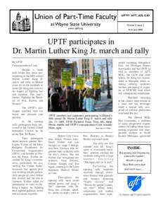 Union of Part-Time Faculty  UPTF / AFT, AFL-CIO at Wayne State University