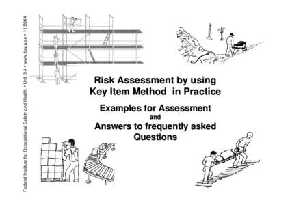 • Unit 3.4 • www.baua.de • Federal Institute for Occupational Safety and Health Risk Assessment by using Key Item Method in Practice Examples for Assessment