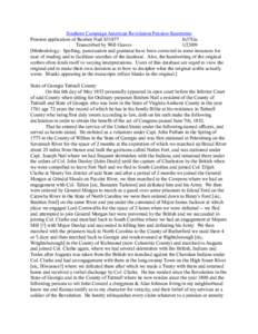 Southern Campaign American Revolution Pension Statements Pension application of Reuben Nail S31877 fn37Ga. Transcribed by Will Graves[removed]Methodology: Spelling, punctuation and grammar have been corrected in some in