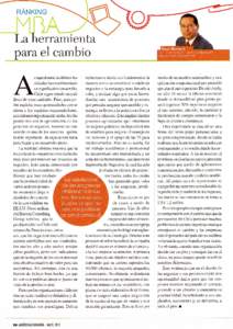 REVISTA AMERICA ECONOMIA La herramienta para el cambio, columna Oscar Barros
