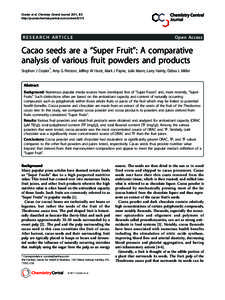 Crozier et al. Chemistry Central Journal 2011, 5:5 http://journal.chemistrycentral.com/contentRESEARCH ARTICLE  Open Access