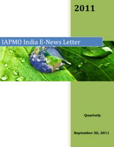 2011  IAPMO India E-News Letter Quarterly