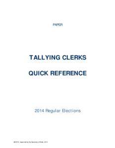 Microsoft Word - Quick Reference - Tallying Clerks.doc