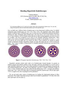 V.BulatovBending Hyperbolic Kaleidoscopes