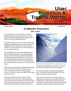 FebruaryNo. NR/RF/15 Avalanche Awareness Mike Jenkins