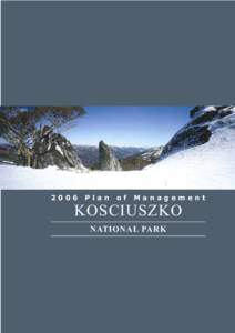 2006 Plan of Management - Kosciuszko National Park