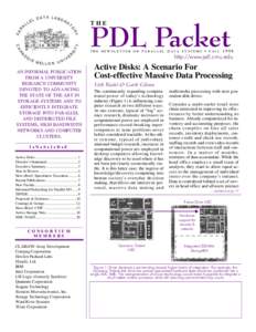 THE  THE NEWSLETTER ON PARALLEL DATA SYSTEMS • FALL 1998