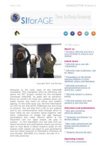 NEWSLETTER #issue 6  Winter 2015 In this issue About us