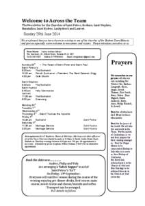 Welcome	
  to	
  Across	
  the	
  Team	
   The	
  Newsletter	
  for	
  the	
  Churches	
  of	
  Saint	
  Petroc,	
  Bodmin,	
  Saint	
  Stephen,	
   Nanstallon,	
  Saint	
  Hydroc,	
  Lanhydrock	
  an