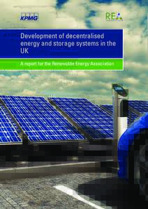 Development of decentralised energy and storage systems in the UK