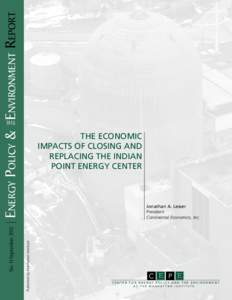 Energy Policy & environment Report  Jonathan A. Lesser President Continental Economics, Inc.