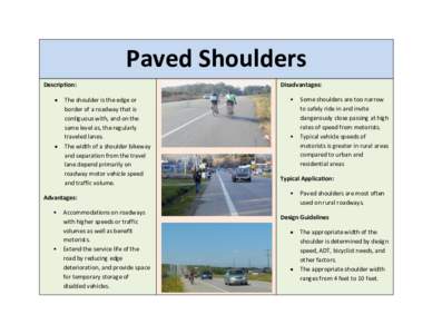 Paved Shoulders Description:  