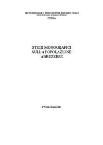 CENTRO REGIONALE DI STUDI E RICERCHE ECONOMICO SOCIALI Istituito dalle Camere di Commercio d’Abruzzo