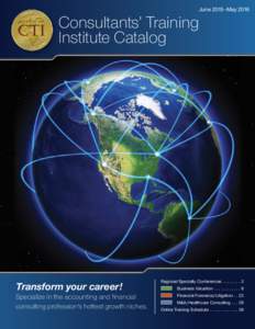 June 2015–MayConsultants’ Training Institute Catalog  Transform your career!