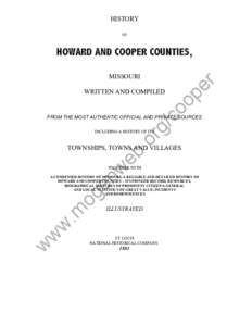 HISTORY Of HOWARD AND COOPER COUNTIES,  oo
