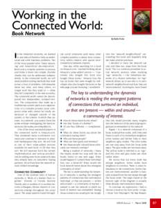FROM THE EDITOR  Working in the Connected World: Book Network