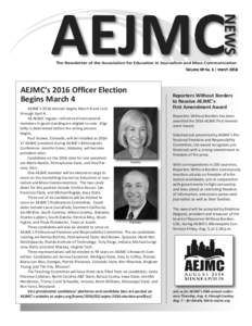 NEWS  AEJMC The Newsletter of the Association for Education in Journalism and Mass Communication