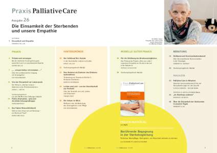 Praxis PalliativeCare Ausgabe 26  Die Einsamkeit der Sterbenden