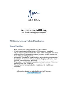 MDLinx Advertising Technical Specification