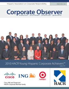 Volume 12, No. 3  HACR Young Hispanic Corporate Achievers™ (page 6-8)