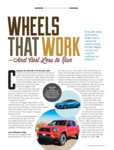 SPECIAL ADVERTISING SECTION  WHEELS THAT WORK C —And Cost Less to Run