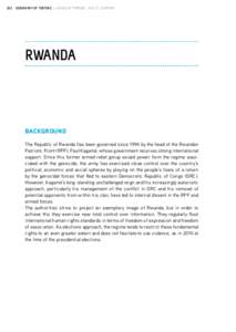 202  GEOGRAPHY OF TORTURE . A WORLD OF TORTURE . ACAT 2014 REPORT RWANDA