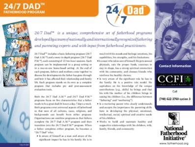 ™ 24/7 DAD FATHERHOOD PROGRAM  4-
