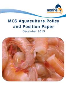 Wild Capture Fisheries Policy Statement MCS Aquaculture Policy and Position Paper December 2013