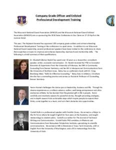 Company	Grade	Officer	and	Enlisted	  								Professional	Development	Training 