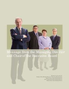 IMF Annual Report 2005: Message from the Managing Director; IMF Executive Board
