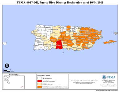 FEMA-4017-DR, Puerto Rico Disaster Declaration as of[removed]Catano Barceloneta Isabela Quebradillas Dorado Toa Baja