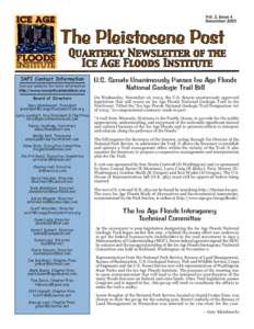 Vol. 2, Issue 4 December 2005 The Pleistocene Post  Quarterly Newsletter of the
