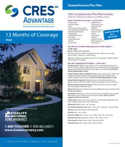 Comprehensive Plus Plan $435 Comprehensive Plus Plan Includes: ($385 for Condominium/Townhouse/Mobile Home) Buyer’s Standard Coverage—a $325 value  By Fidelity National Home Warranty