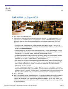 Q&A  SAP HANA on Cisco UCS