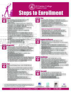 Steps to Enrollment STEP Apply Welcome Center: D-27; ext • G o online to www.compton.edu, click on  “Apply Online”.