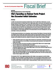 New York City Independent Budget Office  Fiscal Brief April 2013
